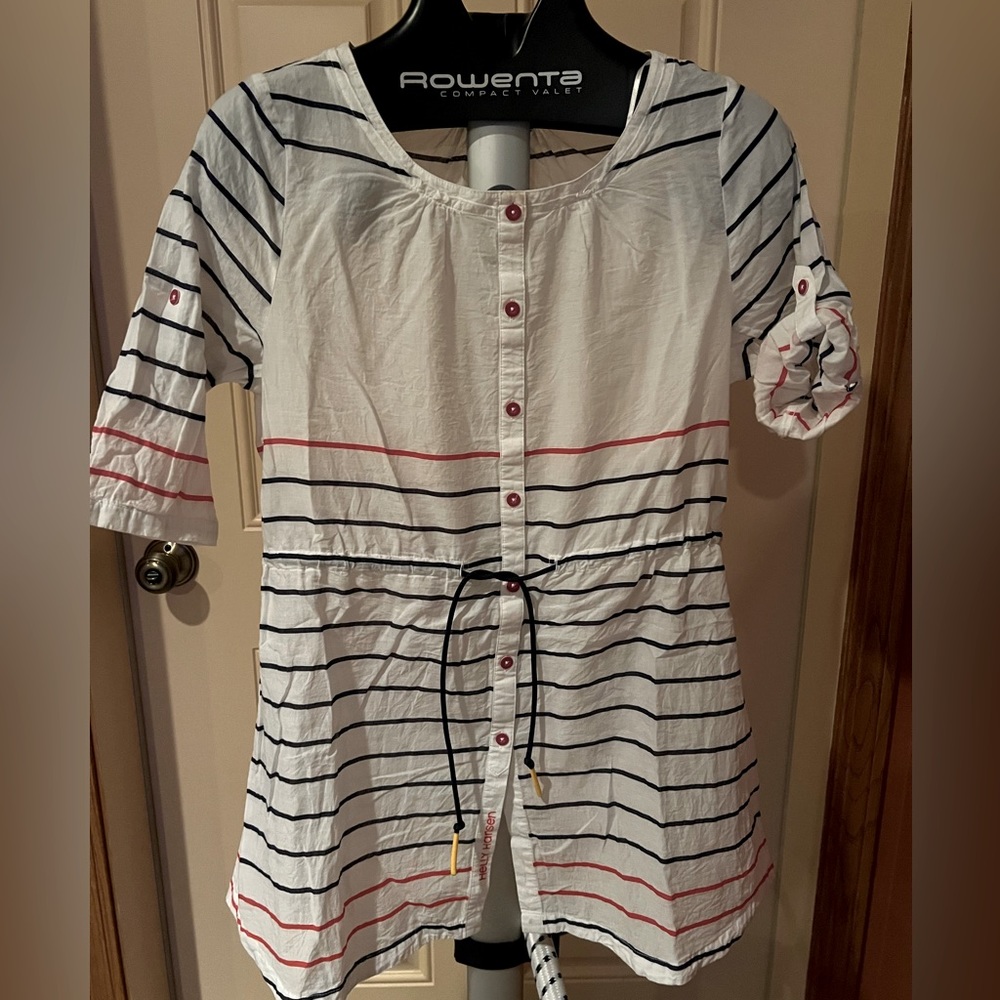 Helly Hansen Nautical Striped Button-Down Shirt/D… - image 5